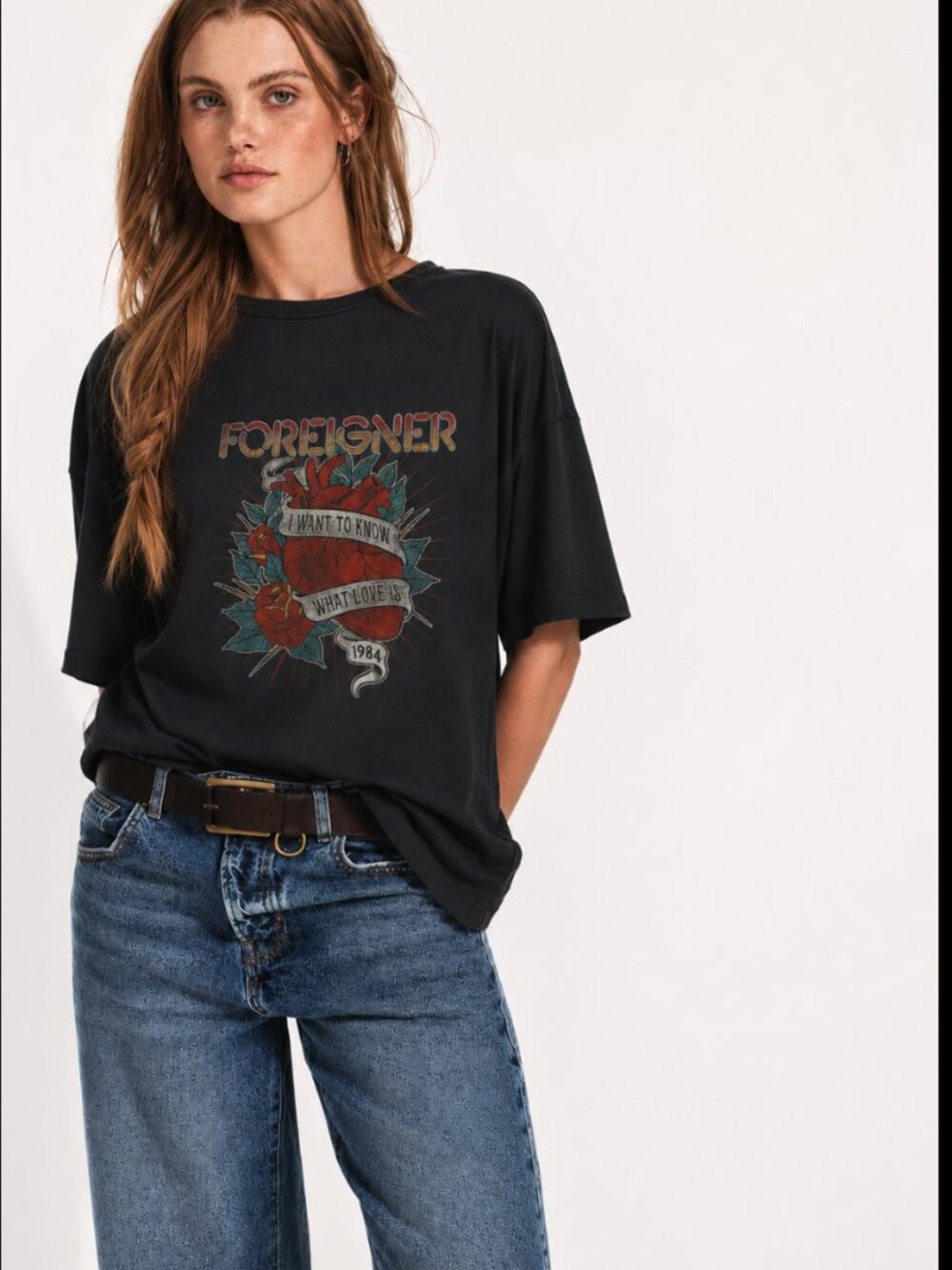 BOUTIQUE HIPPEE HARVEST FOREIGNER 1984 CONCERT GRAPHIC TEE